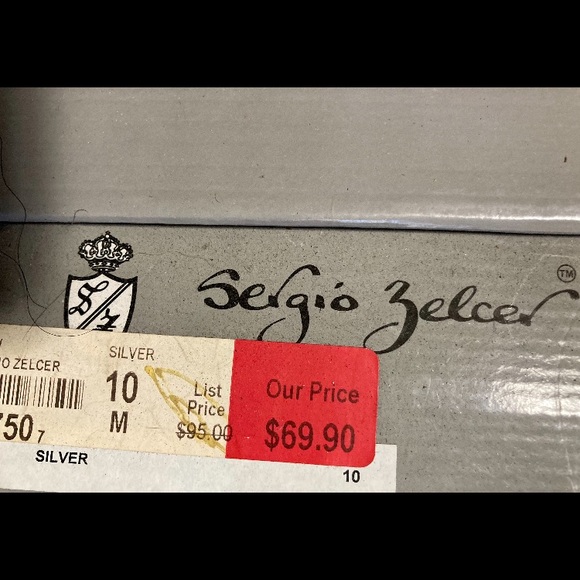 Sergio Zelcer Silver, strappy, heels. Size 10 - Picture 4 of 4